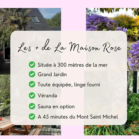 La Maison Rose - Avec Grand Jardin Clos A 300M De La Mer Hauteville-sur-Mer Exterior photo