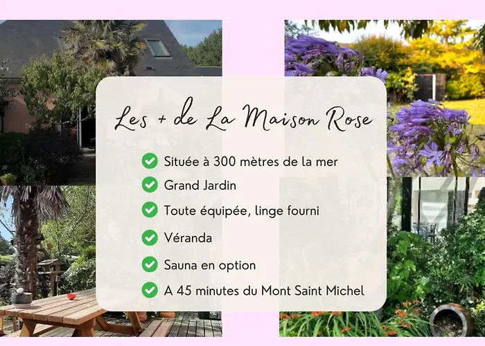 La Maison Rose - Avec Grand Jardin Clos A 300M De La Mer